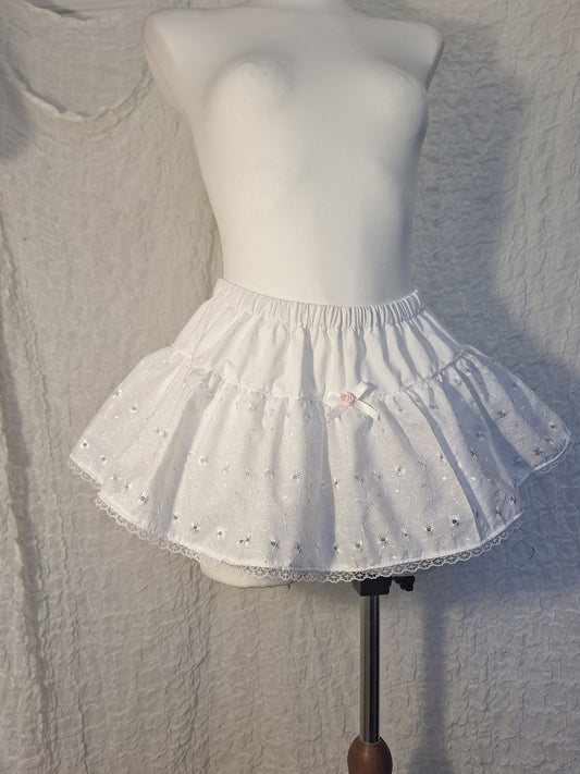 Bloomerso-spódniczka white//small rose M/L