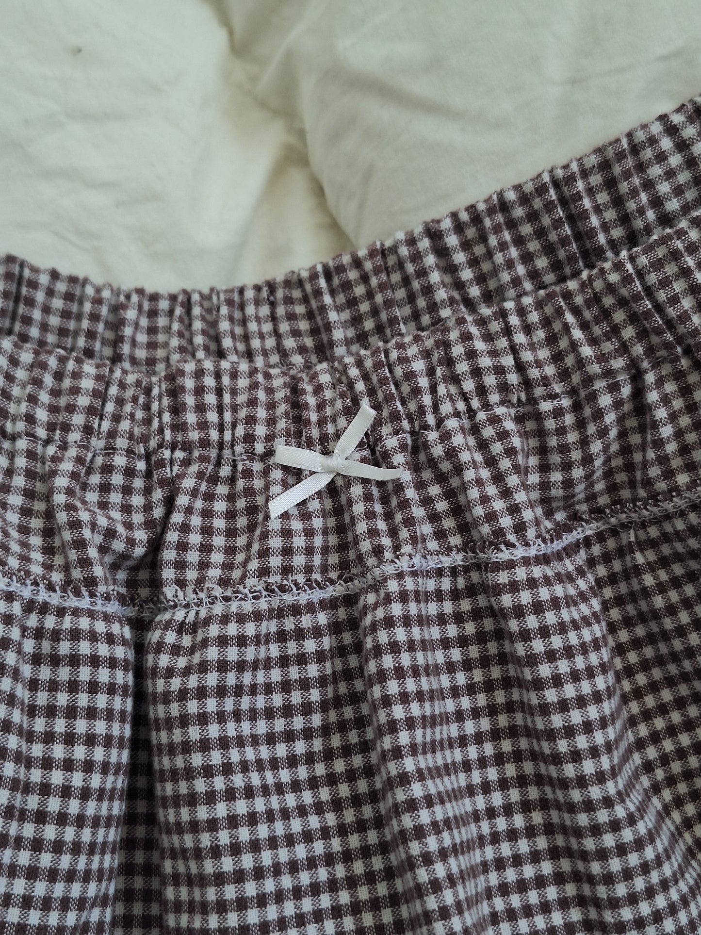 Bloomerso-spódniczka w kratkę brązowa S/M