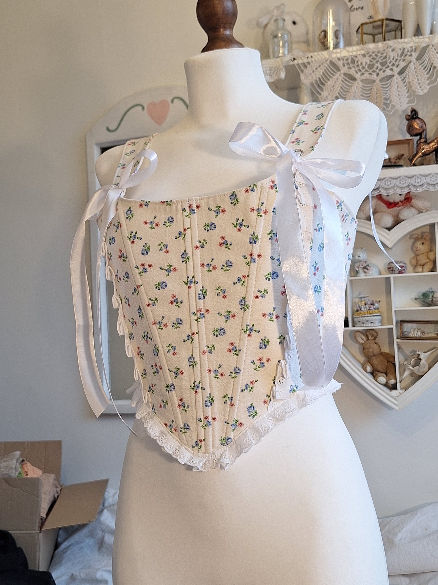 Gorset w kwiatki S/M