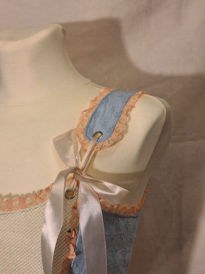 Corset with floral embroidery