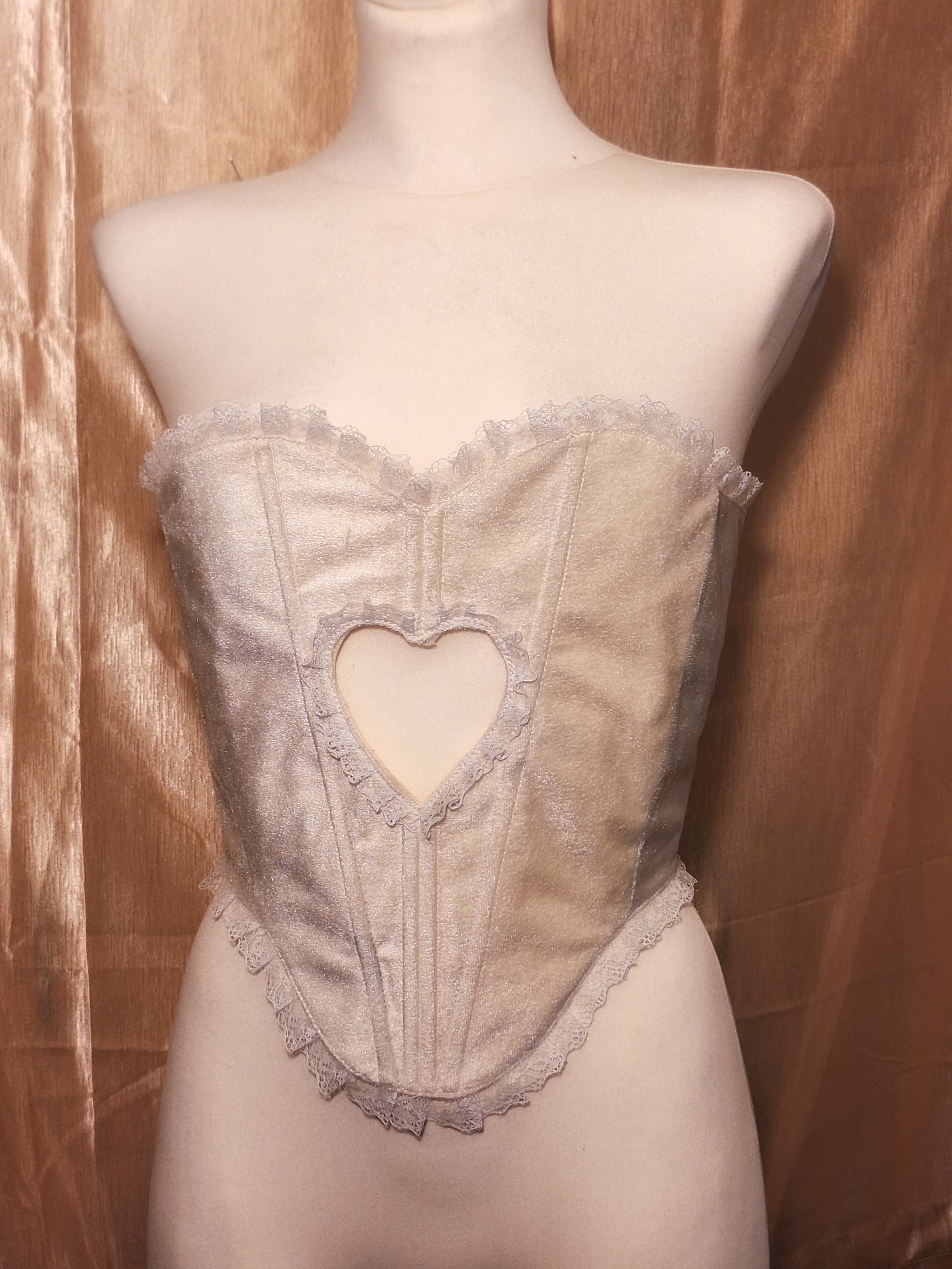 Gorset z wycięciem biały