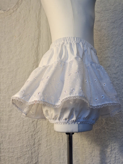 Bloomerso-spódniczka white//small rose M/L