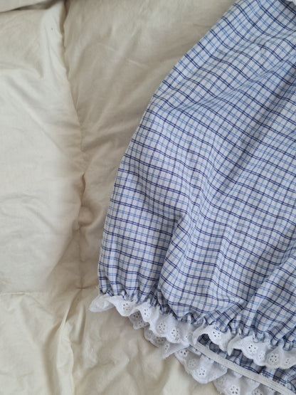 Bloomersy w kratkę niebieskie S/M